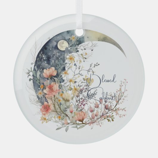 Maak je eigen lentewide bloemige maansikkel glas ornament (Voorkant)