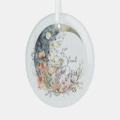 Maak je eigen lentewide bloemige maansikkel glas ornament (Voorkant links)