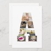 Maak je eigen letter A foto collage Feestdagenkaart (Voorkant / Achterkant)