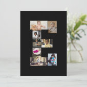 Maak je eigen letter E foto collage Feestdagenkaart (Staand voorkant)