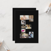 Maak je eigen letter E foto collage Kaart (Voorkant / Achterkant in situ)