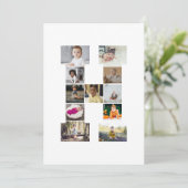 Maak Je Eigen Letter H Foto Collage Kaart (Staand voorkant)