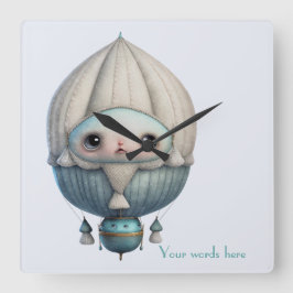 Maak je eigen leuke Steampunk-hete-luchtballon Vierkante Klok