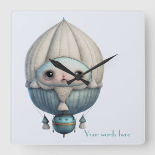 Maak je eigen leuke Steampunk-hete-luchtballon Vierkante Klok