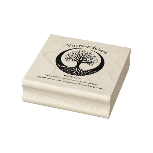 Maak Je Eigen Levensboom Embleem Logo Rubberstempel (Stempel)