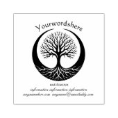 Maak Je Eigen Levensboom Embleem Logo Rubberstempel (Afrduk)