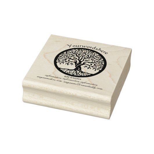 Maak Je Eigen Levensboom Embleem Rubberstempel (Stempel)