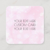 Maak je eigen - Licht Roze Bokeh Bedankt Informatiekaartje (Achterkant)