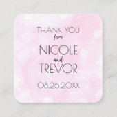 Maak je eigen - Licht Roze Bokeh Bedankt Informatiekaartje (Voorkant)