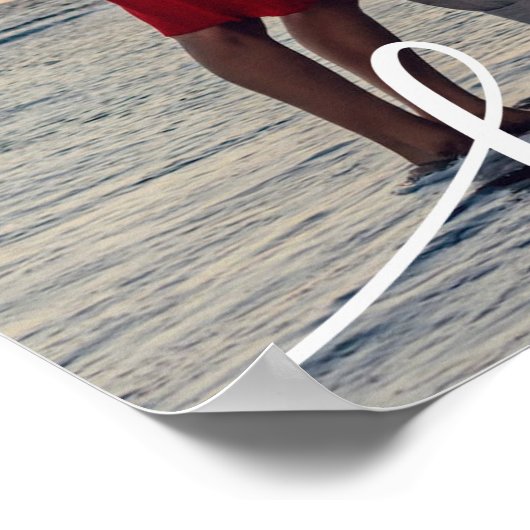 Maak Je Eigen Liefdesscript Romantisch Koppel Foto Poster (Hoek)