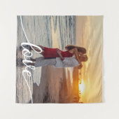 Maak Je Eigen Liefdesscript Romantische Koppel Fot Wandkleed (Voorkant (horizontaal))