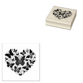 Maak Je Eigen Liefdesvlinders Hart Rubberstempel (Gestempeld)
