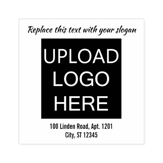 Maak Je Eigen Logo Stempel Tagline Slogan Adres (Afrduk)