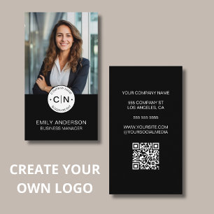 Maak Je Eigen Logo Zwart Professioneel Visitekaartje