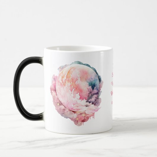 Maak Je Eigen Maangeliefdesmagie Wazige Roze Maan Magische Mok (Links)