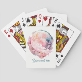 Maak Je Eigen Maanliefdesmagie Wazige Roze Maan Pokerkaarten