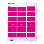 Maak Je Eigen Magenta Uitnodigingskaart Etiket (Full Sheet)