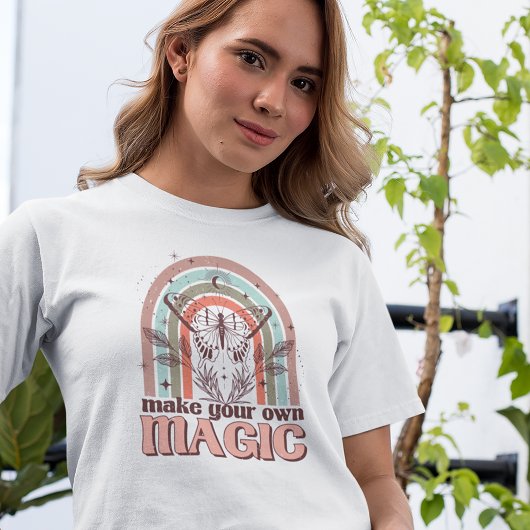 Maak je eigen Magic Boho regenboog T-shirt