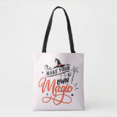 Maak je eigen Magic Witches Pet Roze Halloween Tote Bag (Voorkant)