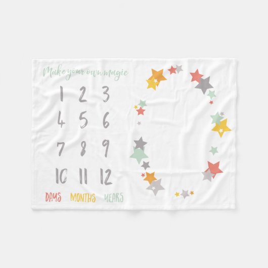 Maak je eigen magie - mijlpaal deken (Voorkant (Horizontaal))