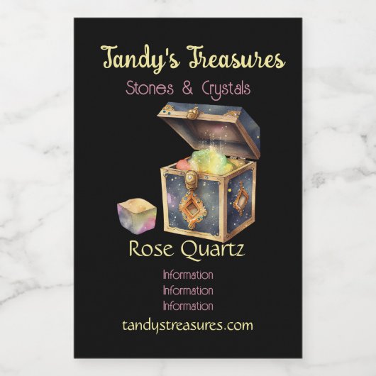 Maak Je Eigen Magische Doos & Edelsteen Wijn Etiket (Enkel label)