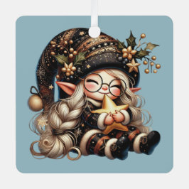 Maak je eigen magische Kerstgnome ster Metalen Ornament
