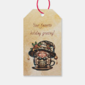 Maak je eigen magische Kerstgnome-theekopje Cadeaulabel (Achterkant)