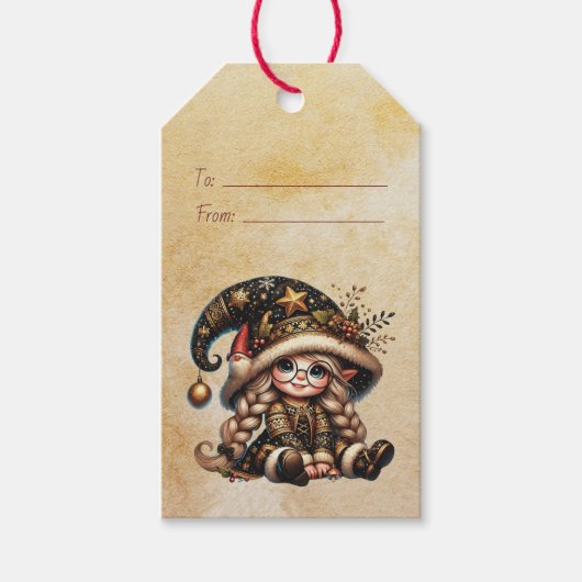 Maak Je Eigen Magische Kerstkabouter Cadeaulabel (Voorkant)