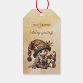 Maak Je Eigen Magische Kerstkabouter Sneeuwman Cadeaulabel (Achterkant)