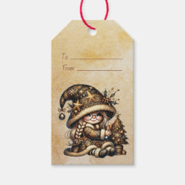 Maak je eigen magische kerstkabouterboom cadeaulabel