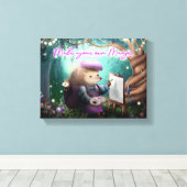 Maak je eigen magische Kinder kamer muurkunst Canvas Afdruk (Insitu (Houten vloer))