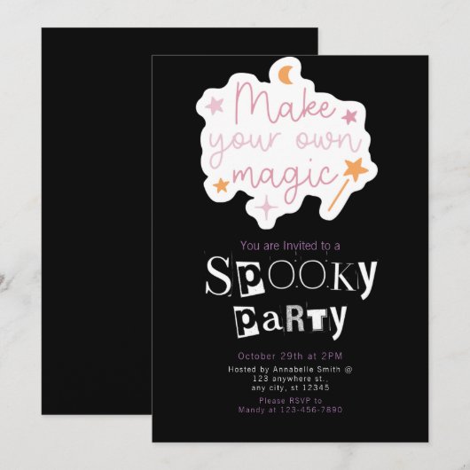 Maak je eigen magische moderne minimalistische Hal Kaart (Voorkant / Achterkant)