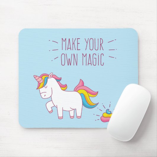 Maak je eigen Magische Unicorn Poop Mousepad Muismat (Met muis)