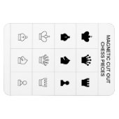 Maak je eigen magnetische uitgesneden schaakstukke magneet (Horizontaal)