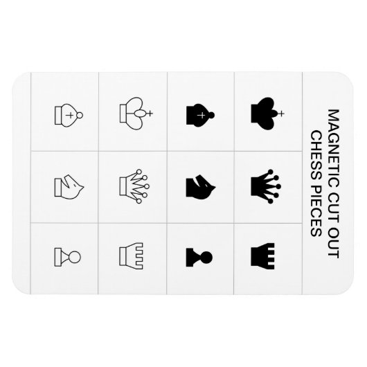 Maak je eigen magnetische uitgesneden schaakstukke magneet (Horizontaal)