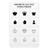 Maak je eigen magnetische uitgesneden schaakstukke magneet (Verticaal)
