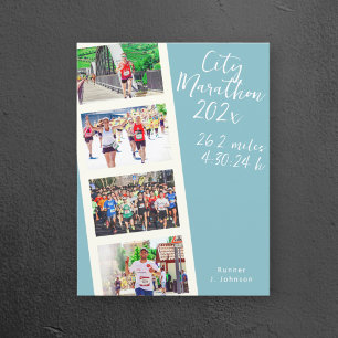 Maak je eigen Marathon hardloop foto ansichtkaart Briefkaart