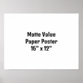 Maak Je Eigen Mat-warde Papieren Poster (Voorkant)