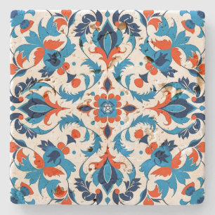 Maak je eigen mediterrane Cerulean Tangerine Stenen Onderzetter