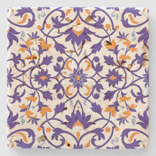 Maak je eigen mediterrene paars goud blauw stenen onderzetter