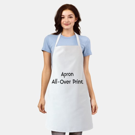 Maak Je Eigen Medium All-Over Print Schort (Gedragen)