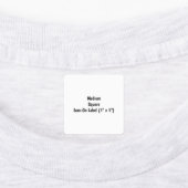 Maak Je Eigen Medium Vierkante Strijklabel Labels (Aangebracht)