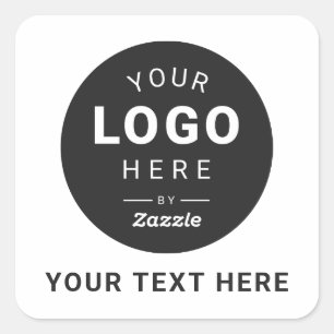 Maak je eigen merklogo vierkante sticker
