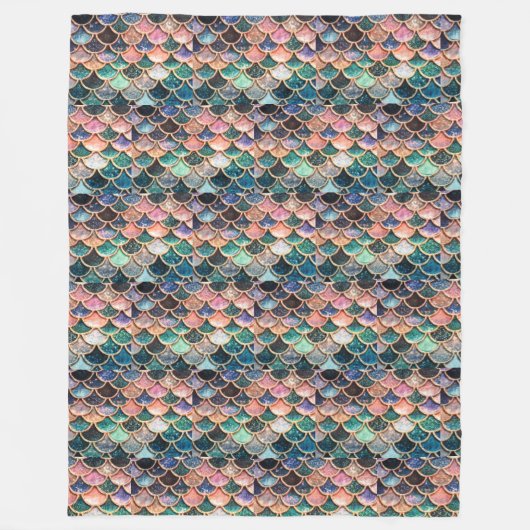 Maak je eigen Mermaid-schalen Fleece Deken (Voorkant)