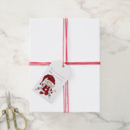 Maak je eigen mevrouw Kerstelf Kabouter Cadeaulabel