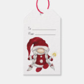 Maak je eigen mevrouw Merry Christmas Gnome Cadeaulabel (Voorkant)