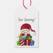 Maak je eigen mevrouw Merry Christmas Gnome Cadeaulabel (Achterkant)
