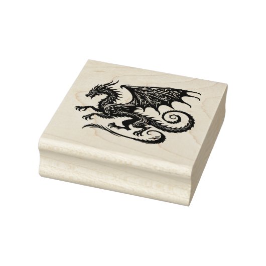 Maak je eigen middeleeuwse filigraandragende draak rubberstempel (Stempel)