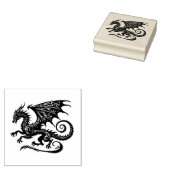 Maak je eigen middeleeuwse filigraandragende draak rubberstempel (Gestempeld)