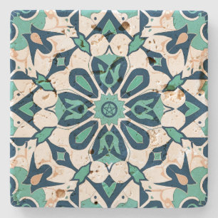 Maak Je Eigen Middellandse Zee Groen Goud Mandala Stenen Onderzetter